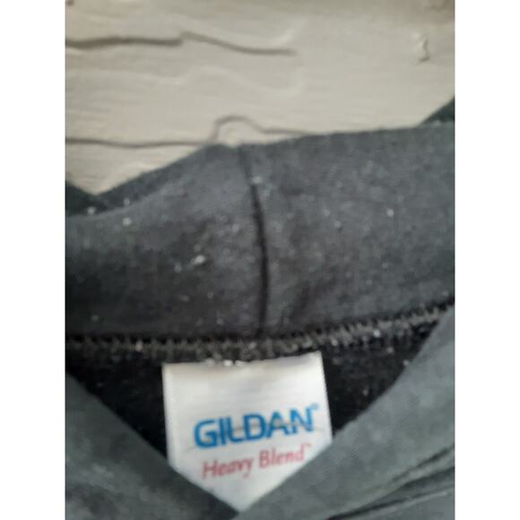 Country Life Hoodie Black Gildan Sweater Antlers Men's Size L - Picture 7 of 10